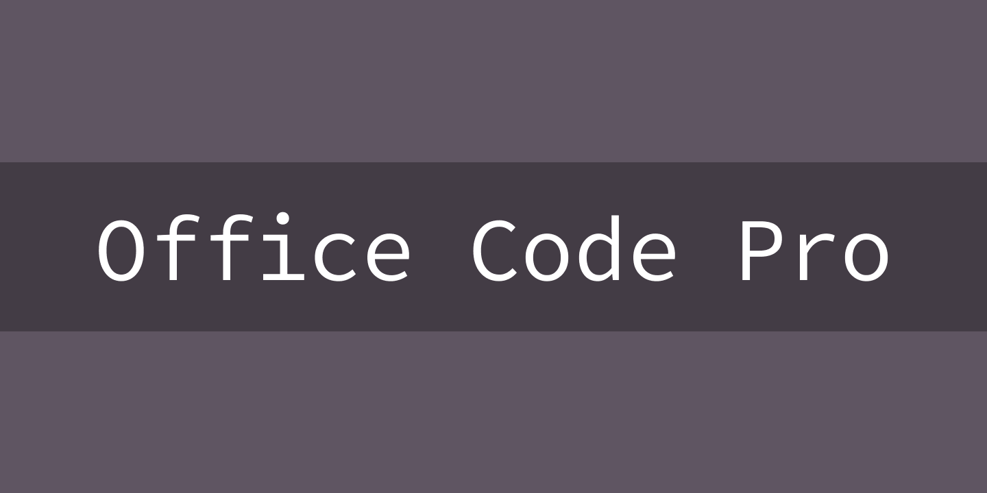 Beispiel einer Office Code Pro-Schriftart